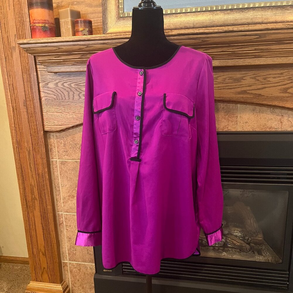 Lovely Purple Dress Blouse Size XL
